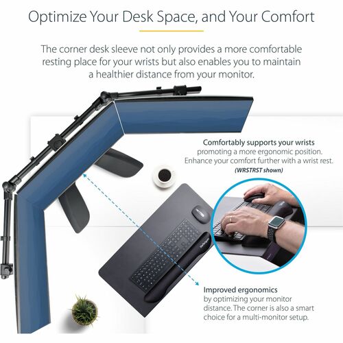 StarTech.com Manchon d'angle de bureau en acier, pour L