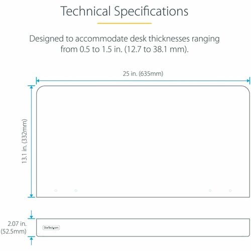 StarTech.com Manchon d'angle de bureau en acier, pour L