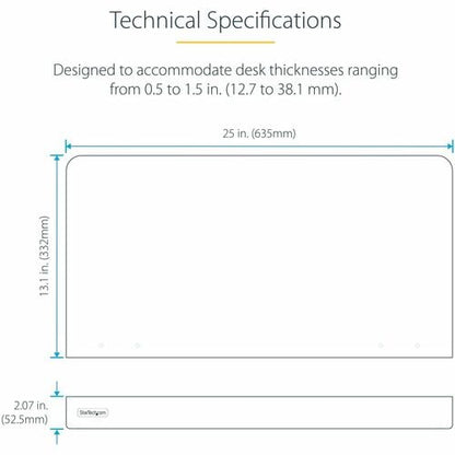 StarTech.com Manchon d'angle de bureau en acier, pour L