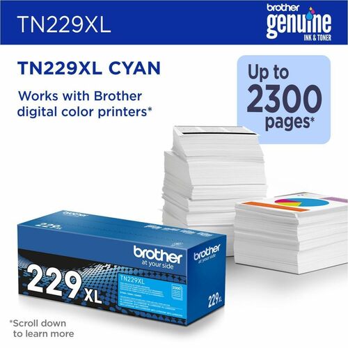 Brother Original High Yield Laser Toner Cartridge - Cyan - 1
