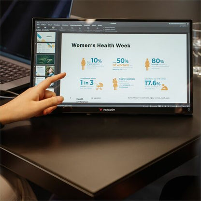 Verbatim PMT-15 16\" Class LED Touchscreen Monitor - 16:9