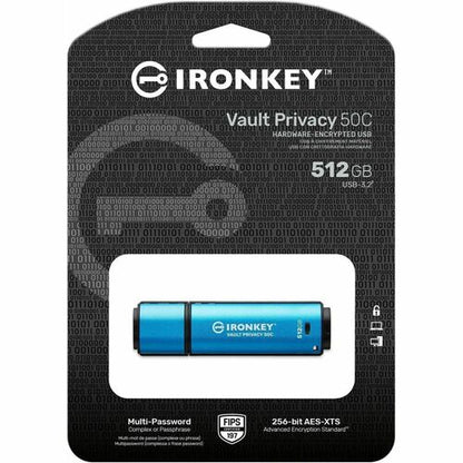 512GB USBC IRONKEY VAULTPRIVACY 50C AES256 ENCRYPTED FIPS 197