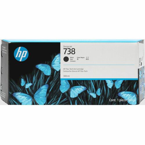 Cartouche d'encre jet d'encre HP 738 d'origine - Pack noir - 300 ml