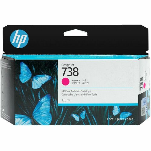 Cartouche d'encre jet d'encre d'origine HP 738 - Pack magenta - 130 ml