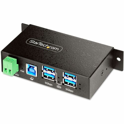 StarTech.com 4-Port Managed USB Hub, Heavy Duty Metal Industrial