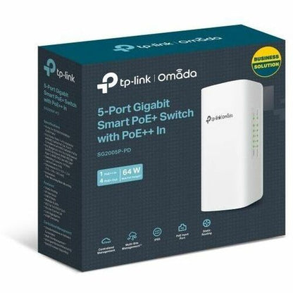 INTERRUPTOR INTELIGENTE OMADA DE 5 PUERTOS GIGABIT CON 1 PUERTO POE+IN 4 PUERTOS POE HASTA 200 M