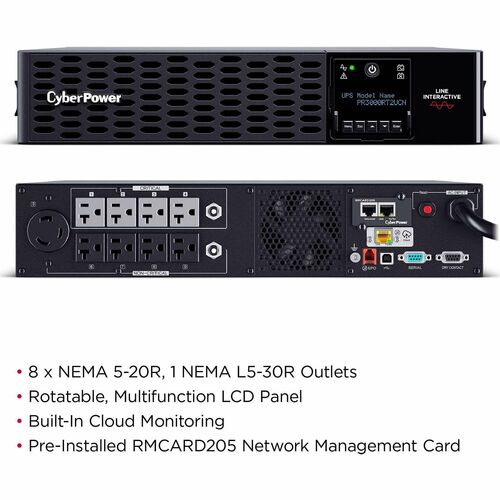 Cyber ​​Power CyberPower Smart App Sinewave PR3000RT2UCN 3000VA Torre/Ra