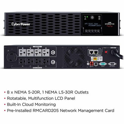 Cyber ​​Power CyberPower Smart App Sinewave PR3000RT2UCN 3000VA Torre/Ra