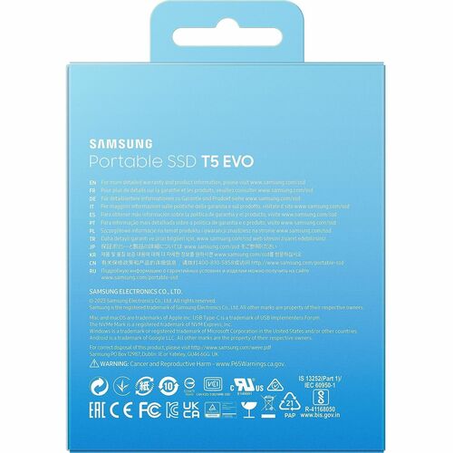 USB 3.2 GEN. 1 T5 EVO 8TB PORTABLE SSD - BLACK MULTI 5