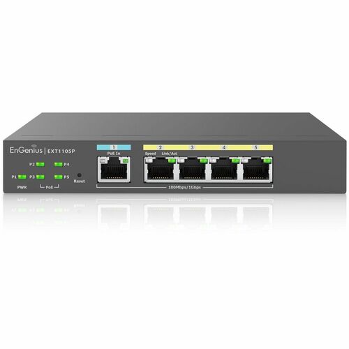 EXTENSOR DE SWITCH ENGENIUS CLD MNGD 5P GB POE+ CON PRESUPUESTO DE HASTA 60 W
