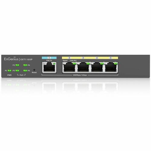 EXTENSOR DE SWITCH ENGENIUS CLD MNGD 5P GB POE+ CON PRESUPUESTO DE HASTA 60 W