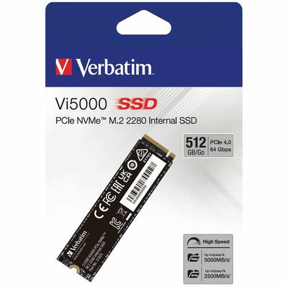 VERBATIM 512GB VI5000 SSD MULTI 2 INTERNAL PCIE NVME M.2 SSD