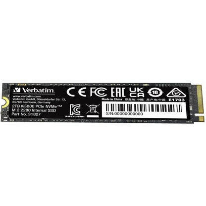 SSD VERBATIM VI5000 de 2 TB con 2 unidades internas PCIE NVME M.2