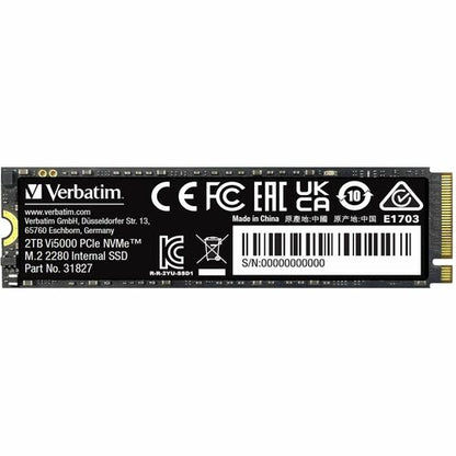 SSD VERBATIM VI5000 de 2 TB con 2 unidades internas PCIE NVME M.2