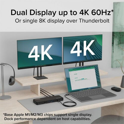 Station d'accueil Thunderbolt 4 enfichable avec charge de 100 W, Th