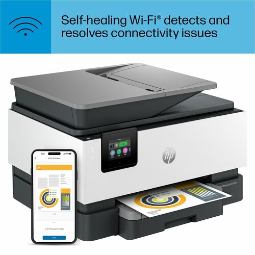 Impresora de inyección de tinta transparente OfficeJet Pro 9125E, color P/S/C/F, alimentador automático de documentos (ADF), USB, WL 1200 x 1200
