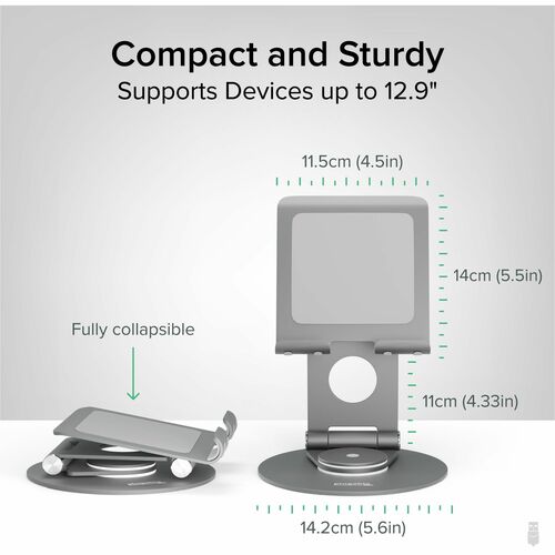 Support de tablette pivotant enfichable, rotation à 360°