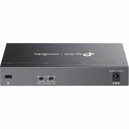 Switch de escritorio OMADA de 6 puertos Gigabit con 3 puertos PoE+ y 1 puerto de alimentación PoE de 64 W