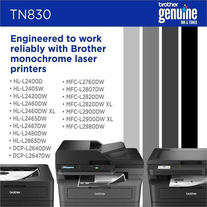 CARTOUCHE DE TONER NOIR BROTHER AUTHENTIQUE À RENDEMENT STANDARD