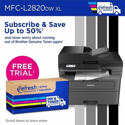 Brother MFC-L2820DWXL Wireless Laser Multifunction Printer -