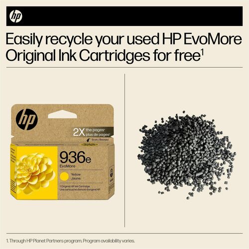 Cartucho de tinta de inyección de tinta original HP EvoMore 936e de alto rendimiento - Y