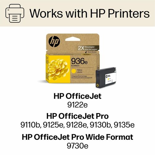 Cartucho de tinta de inyección de tinta original HP EvoMore 936e de alto rendimiento - Y