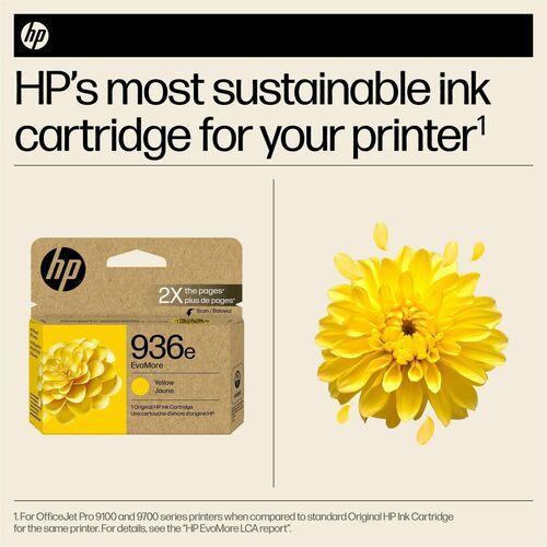 Cartucho de tinta de inyección de tinta original HP EvoMore 936e de alto rendimiento - Y