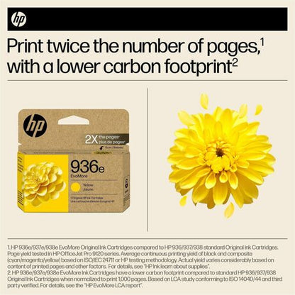 Cartucho de tinta de inyección de tinta original HP EvoMore 936e de alto rendimiento - Y