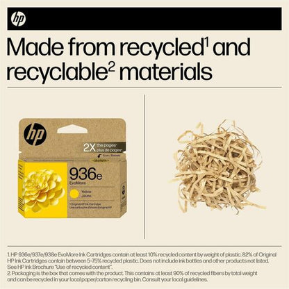 Cartucho de tinta de inyección de tinta original HP EvoMore 936e de alto rendimiento - Y