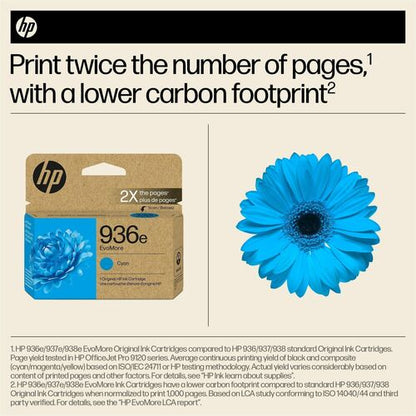 Cartucho de tinta de inyección de tinta original HP EvoMore 936e de alto rendimiento - C