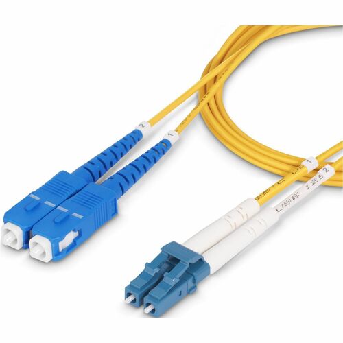 StarTech.com 20m (65.6ft) LC to SC (UPC) OS2 Single Mode Duplex Fiber Optic Cable