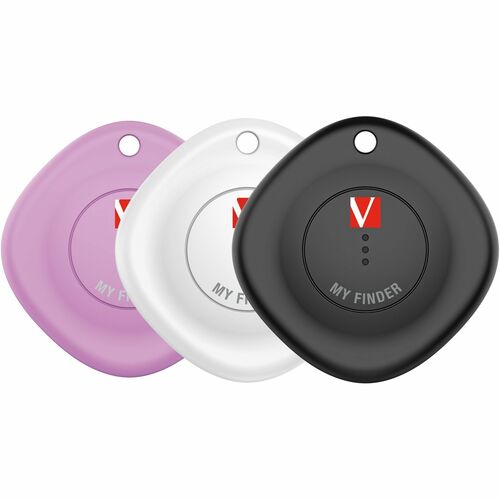 Traceur Bluetooth Verbatim My Finder (lot de 3) – Noir, blanc, violet – Bluetooth