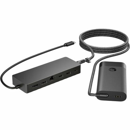 Combo de concentrador USB-C universal y cargador para computadora portátil HP