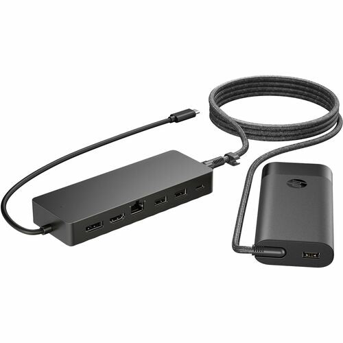 Ensemble concentrateur USB-C universel HP et chargeur pour ordinateur portable