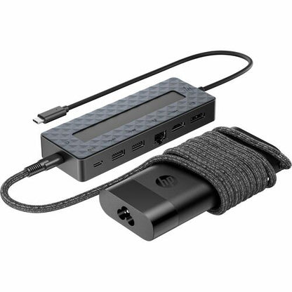 Combo de concentrador USB-C universal y cargador para computadora portátil HP