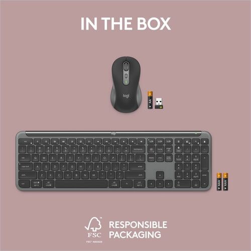 Clavier et souris Logitech Signature Slim MK955 - USB Type A sans fil B