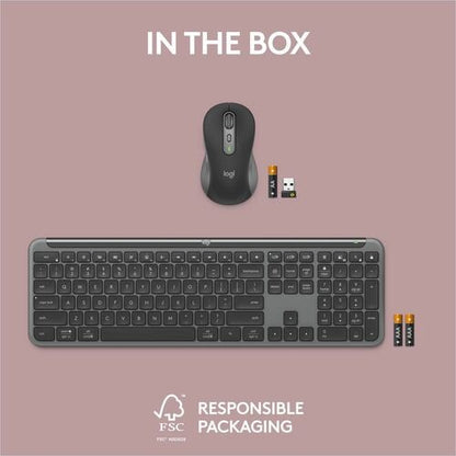 Clavier et souris Logitech Signature Slim MK955 - USB Type A sans fil B