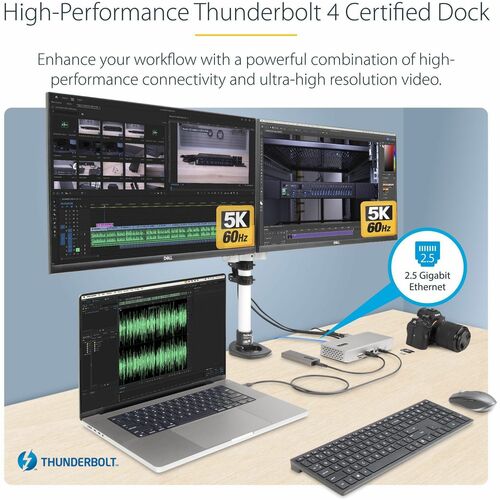Station d'accueil multi-écrans StarTech.com Thunderbolt 4, quadruple/triple