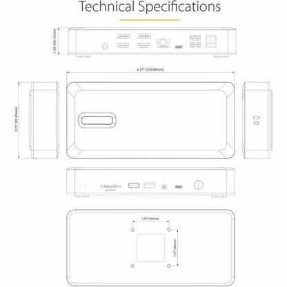 Station d'accueil multi-écrans StarTech.com Thunderbolt 4, quadruple/triple