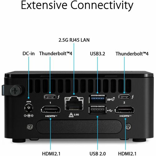 Ordinateur de bureau Asus NUC 13 Pro NUC13ANKi7 - Intel Core i7 13e génération i7-1360P - 16 Go
