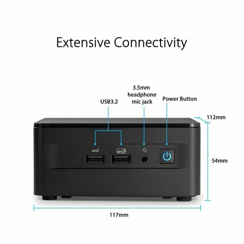 Ordinateur de bureau Asus NUC 13 Pro NUC13ANKi7 - Intel Core i7 13e génération i7-1360P - 16 Go
