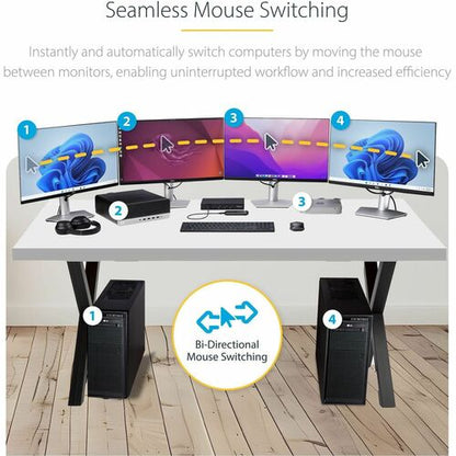 COMMUTATEUR CLAVIER/SOURIS 4 PORTS COMMUTATEUR SOURIS ROAMING KM/USB
