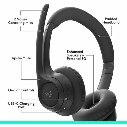 Logitech Zone 300 Headset - Stereo - Wireless
