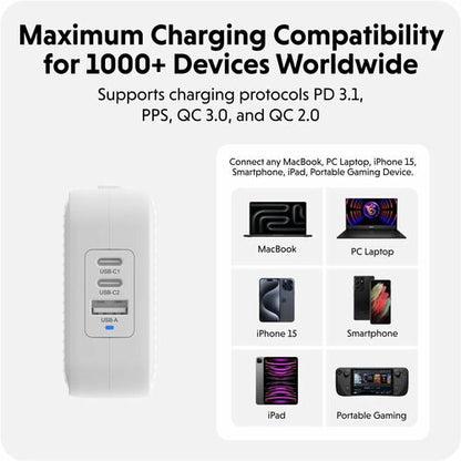 Adaptador de CA Hyper HyperJuice - 70 W - Blanco