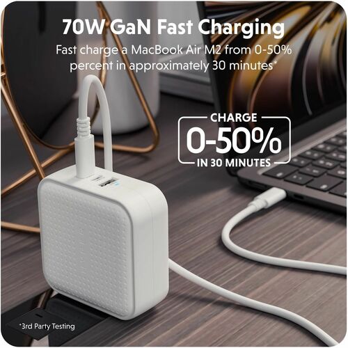 Adaptador de CA Hyper HyperJuice - 70 W - Blanco