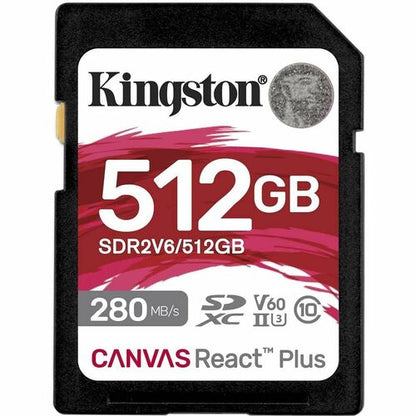 512GB CANVAS REACT PLUS SDXC UHS-II 280R/150W U3 V60 FOR FULL