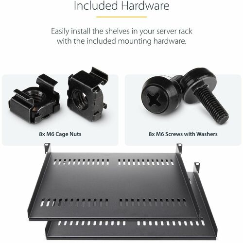 Étagère pour rack de serveur 1U StarTech.com - Étagère fixe en porte-à-faux de 40,6 cm de profondeur