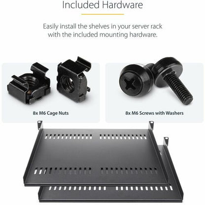 Étagère pour rack de serveur 1U StarTech.com - Étagère fixe en porte-à-faux de 40,6 cm de profondeur