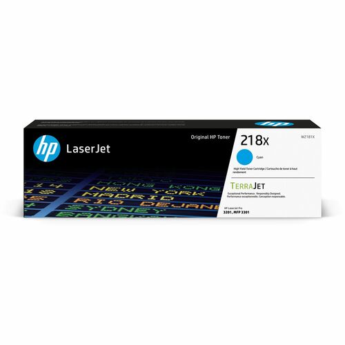 Cartouche de toner laser HP 218X d'origine à haut rendement - Cyan - 1
