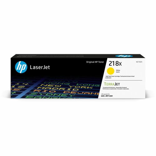 Cartouche de toner laser HP 218X d'origine à haut rendement - Jaune -